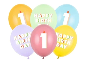 Balony 1 mix 30cm 50szt - PartyDeco