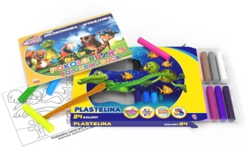 Plastelina 24 kolory + wyklejanka A5/10K - Sweet colours