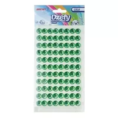 Dżety samoprzylepne zielone 8mm 88szt - Brewis