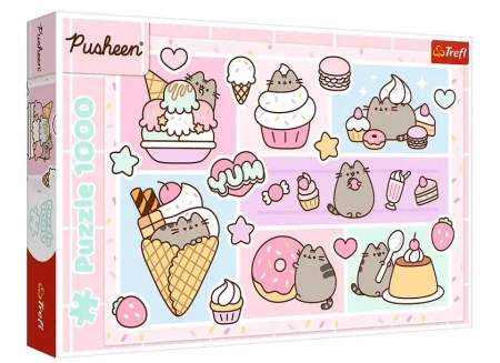 Puzzle 1000 Słodki Pusheen TREFL