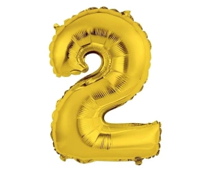 Balon foliowy 2 złoty 35cm - Godan