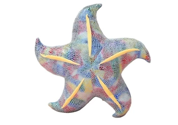 Poduszka pluszowa rozwgwiazda niebieska 45cm - Leantoys