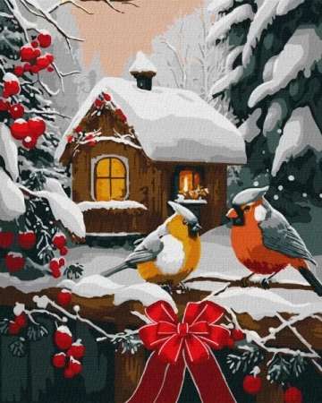 Malowanie po numerach - Śnieżna bajka 40x50cm - Ideyka