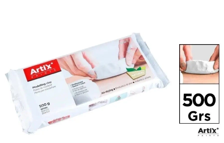Glina modelarska 500g biała - Artix