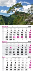 Kalendarz 2026 ścienny trójdzielny Pieniny - Radwan
