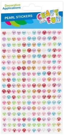 Ozdoba Dekoracyjna Samoprzylepna Perłowa Kolor 6mm Op.18szt. Craft with Fun 545875