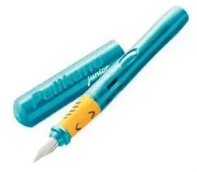 Pióro Pelikano junior dla leworęcznych turkusowe