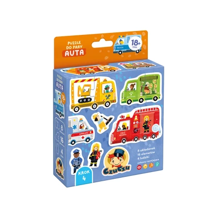 CzuCzu Puzzle do pary Auta - Bright Junior Media