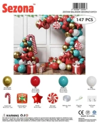 Balony Boże Narodzenie 147szt - Sezona