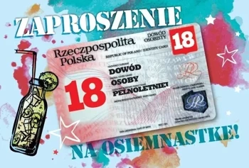 Zaproszenie Urodziny Osiemnastka ZA-102 (10szt.) - Armin Style