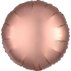 Balon foliowy Lustre Rose Copper okrągły 43cm - Amscan