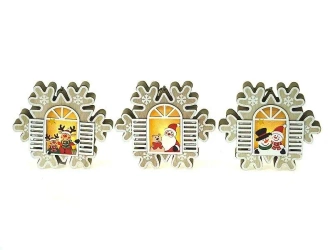 Ozdoba świąteczna drewniana ze światłem MIX - ADAR