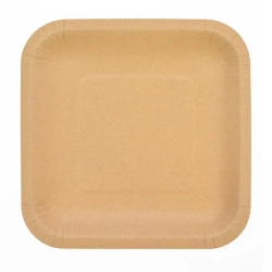 Talerze papierowe kraftowe 23x23cm 6szt - Arpex