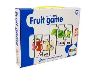 Puzzle edukacyjne owoce 10el - Leantoys