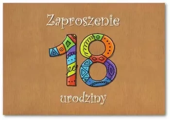 Zaproszenie Urodziny 18 ZT43 (10szt.) - Trend