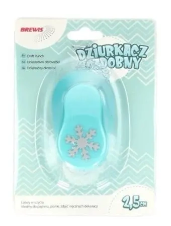 Dziurkacz ozdobny - Płatek śniegu 2,5cm MIX - Brewis