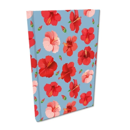 Notes A5 kratka Soft Touch Hibiskusy w jeansie - EV-Corp