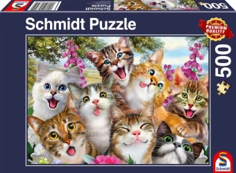 Puzzle PQ 500 Koty robią selfie G3 - Schmidt