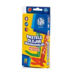 Pastele olejne heksagonalne 12 kolorów ASTRA - ASTRA papiernicze