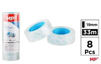 Taśma samoprzylepna przezroczysta 19mmx33m (8szt) - MP Main Paper