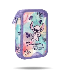 Piórnik 2-komorowy Disney Fashion Stitch Jumper 2 z wyposażeniem