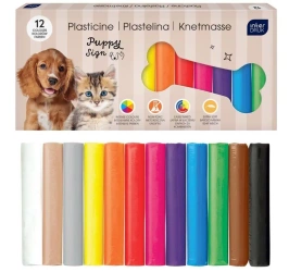 Plastelina 12 kolorów Puppy Sign - INTERDRUK