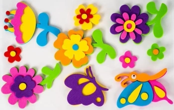 Naklejki piankowe 3D Łąka 10szt - Fandy