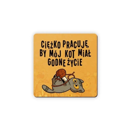 Magnes na lodówkę Godne życie kot - Molom