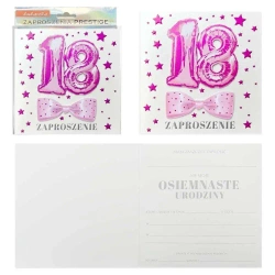 Zaproszenie Urodziny 18 5szt - Kukartka