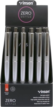 Długopis automat. Zero Silver Z4 niebieski (36szt) - Titanum