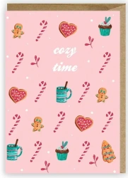 Kartka Boże Narodzenie Cozy time, eko koperta K074 - Cardie