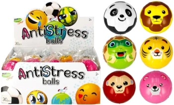 Piłka antystresowa 6 cm Zwierzątka mix - Mega Creative