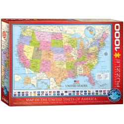Puzzle 1000 Map of the United States 6000-0788 - Eurographics