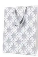 Torebka prezentowa Srebrne płatki śniegu, średnia