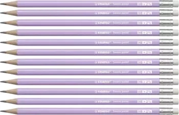 Ołówek Swano Pastel HB z gumką lilia (12szt) - Stabilo