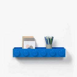 Lego półka na ścianę podłużna niebieska - NHG