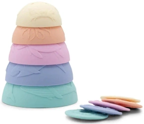 Kubeczki silikonowe z tonącymi dyskami 5szt pastel - Jellystone