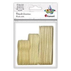 Drewniane patyczki łyżeczki mix 45szt - Titanum
