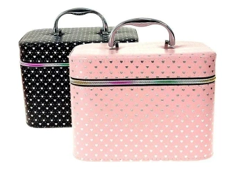 Kuferek L z lusterkiem na zamek 23x17x15cm MIX - ADAR