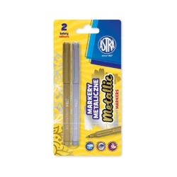 Markery metaliczne złoty i srebrny 2szt ASTRA - ASTRA papiernicze