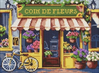 Diamentowa mozaika - Kwiatowy zakątek 30x40cm - Ideyka