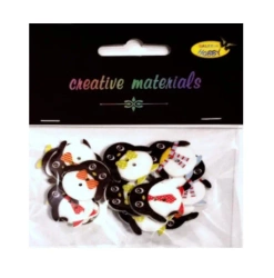 Guziki ozdobne Pingwin 25mm 15szt - Galeria Hobby