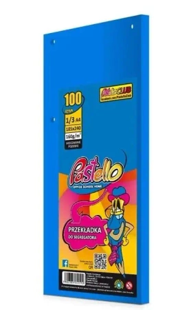 Przekładka do segregatora 1/3 A4 100K IT220 nieb - Alfa Pastello