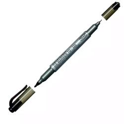 Marker dwustronny, permanentny czarny Toma 1 szt.