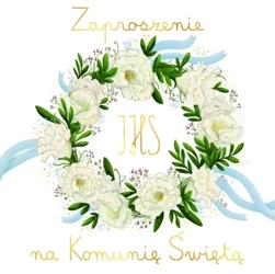 Zaproszenie - Komunia wianuszek (5szt) - Henry