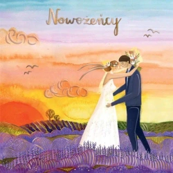 Karnet KW Ślub - Para w lawendzie - Henry