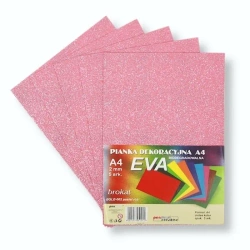 Pianka brokatowa A4 Eva pastel. róż biodegrad. 5sz - Penword