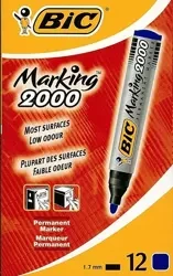 Marker Permanentny BIC Marking 2000 niebieski Okrągła Końcówka pudełko 12 szt.