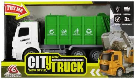 Auto CiĘŻarowe Śmieciarka ŚwiatŁo I DŹwiĘk Mega Creative 573897