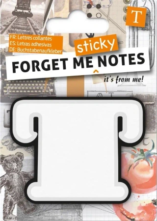 Forget me sticky notes kart samoprzylepne litera T - IF